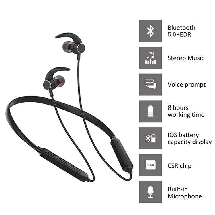 Bluetooth Wireless Headphones Sports Earphones Wireless Earbuds with Mic HiFi Audio Bluetooth 4.2 Magnetic For Smart Phone
Bluetooth Wireless Headphones Sports Earphones Wireless Earbuds with Mic HiFi Audio Bluetooth 4.2 Magnetic For Smart Phone