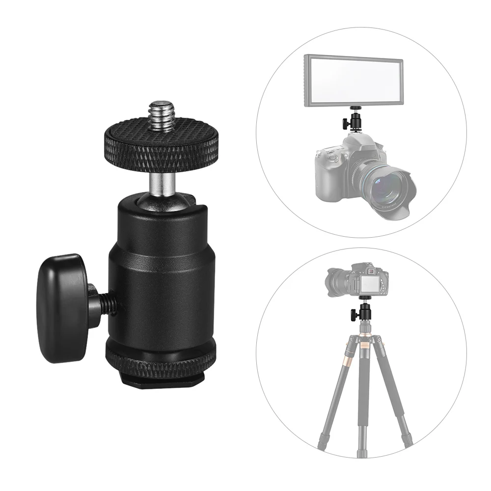 Andoer Aluminium Alloy Mini Ball Head 1/4" Mount with Flash Shoe for DSLR SLR DC Camera Mini DV Monitor etc
Andoer Aluminium Alloy Mini Ball Head 1/4" Mount with Flash Shoe for DSLR SLR DC Camera Mini DV Monitor etc
