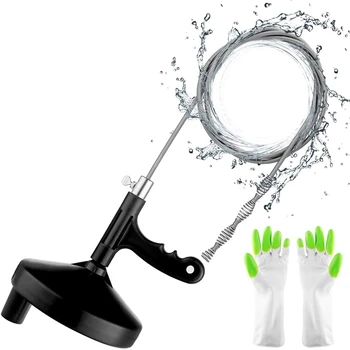 Plumbing Snake Sink Snake Drain Auger Pipe Snake Tool for Cleaning Clogged Kitchen Sink, Shower Drain, Bathroom Sink
Plumbing Snake Sink Snake Drain Auger Pipe Snake Tool for Cleaning Clogged Kitchen Sink, Shower Drain, Bathroom Sink
