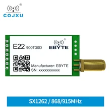 E22-900T30D SX1262 RF Chip LoRa Spread Spectrum Automatic Relay Networking Longer Transmission Distance Lower Power Consumption
E22-900T30D SX1262 RF Chip LoRa Spread Spectrum Automatic Relay Networking Longer Transmission Distance Lower Power Consumption