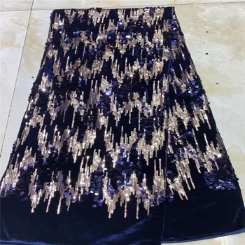 2019 lake blue Nigeria Latest Design Velvet Lace Fabric 5 Yards/pcs High Quality African Lace With Color Sequins For Party Dress
2019 lake blue Nigeria Latest Design Velvet Lace Fabric 5 Yards/pcs High Quality African Lace With Color Sequins For Party Dress