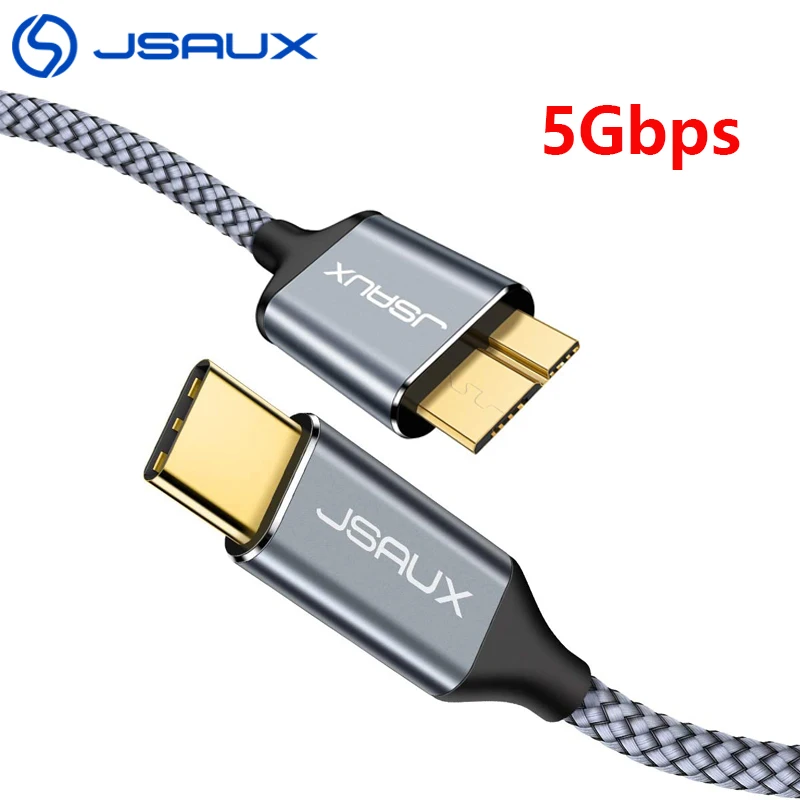 USB C to Micro B 3.0 Cable Jsaux 5Gbps Data Connector Adapter For Hard Drive Smartphone PC USB Type C Charger Camera Disk Cord
USB C to Micro B 3.0 Cable Jsaux 5Gbps Data Connector Adapter For Hard Drive Smartphone PC USB Type C Charger Camera Disk Cord