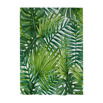 Polyester Bath Shower Curtain with 12 Hook Set Hanging Drapes Palm Leaf 71 inch X 71 inch 
Polyester Bath Shower Curtain with 12 Hook Set Hanging Drapes Palm Leaf 71 inch X 71 inch