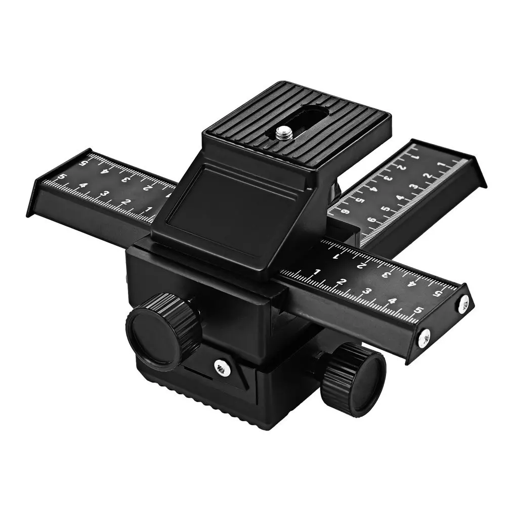 Pro 4 Way Magnesium Alloy Macro-Focusing Rail Slider Close-up Shooting Photography Tripod Head for DSLR Camera.
Pro 4 Way Magnesium Alloy Macro-Focusing Rail Slider Close-up Shooting Photography Tripod Head for DSLR Camera.