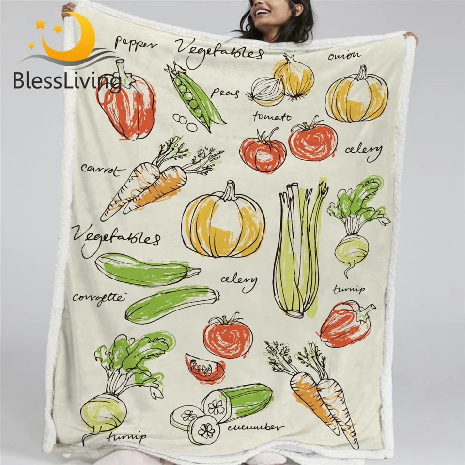 BlessLiving Fruits Plush Bedspread Vegetables Letters Fluffy Blanket 3D Printed Sherpa Blanket Rainbow Colors Bed Blanket Koce
BlessLiving Fruits Plush Bedspread Vegetables Letters Fluffy Blanket 3D Printed Sherpa Blanket Rainbow Colors Bed Blanket Koce