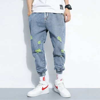 Streetwear Jeans Jogger Pants men Hole Design Patchwork Mens Harem Pants 2020 Spring New Ankle-length Man Trousers
Streetwear Jeans Jogger Pants men Hole Design Patchwork Mens Harem Pants 2020 Spring New Ankle-length Man Trousers