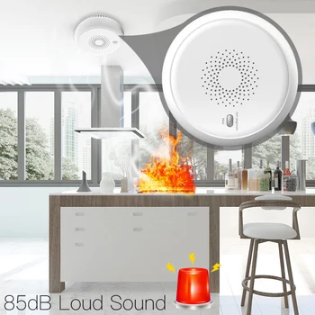 Tuya Zigbee Smart Smoke Detector Sensor Security Alarm System Smart life/tuya App Smoke Alarm Fire Protection
Tuya Zigbee Smart Smoke Detector Sensor Security Alarm System Smart life/tuya App Smoke Alarm Fire Protection