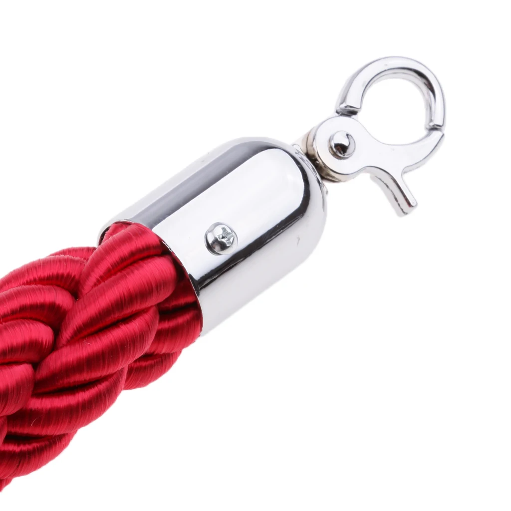 Stanchion Rope Crowd Control Queue Barrier Ropes with Premium Clip Hooks - 5ft, 6 Colors Optional Stanchion Rope Crowd Control Queue Barrier Ropes with Premium Clip Hooks - 5ft, 6 Colors Optional