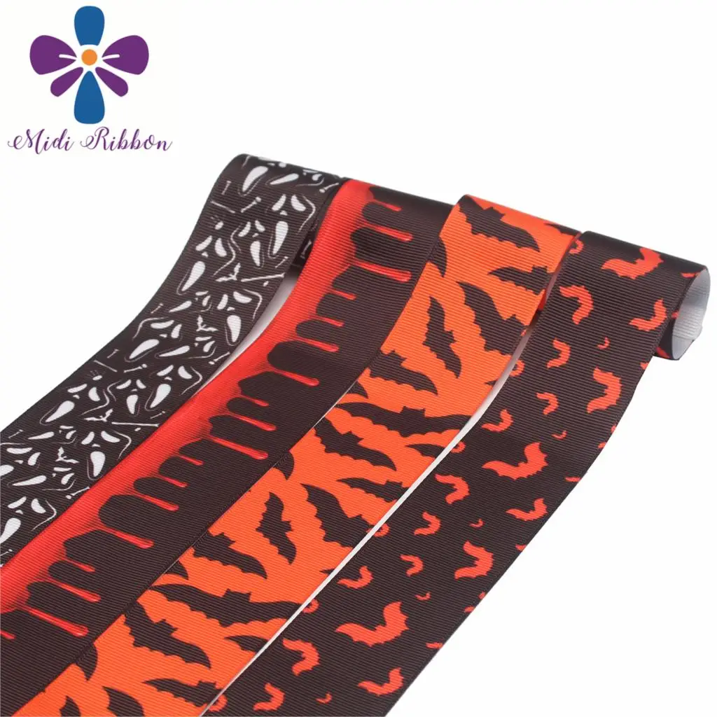 16mm-75mm Halloween Series Bat Ghost Printed Grosgrain/Foe Ribbon DIY Hair Bowknots Gift Pack Party Decor 50yards/roll
16mm-75mm Halloween Series Bat Ghost Printed Grosgrain/Foe Ribbon DIY Hair Bowknots Gift Pack Party Decor 50yards/roll