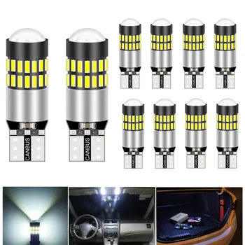 10x T10 LED Canbus Bulbs W5W 194 168 No Error LED Car Interior Light for Polo Golf 4 5 6 7 GTI Passat B6 B5 JETTA MK5