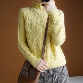 Turtleneck Sweaters Women's Thicken Pullovers Loose Autumn Winter Thickening Wool Sweaters 2020 New Korean Version Pullovers
Turtleneck Sweaters Women's Thicken Pullovers Loose Autumn Winter Thickening Wool Sweaters 2020 New Korean Version Pullovers