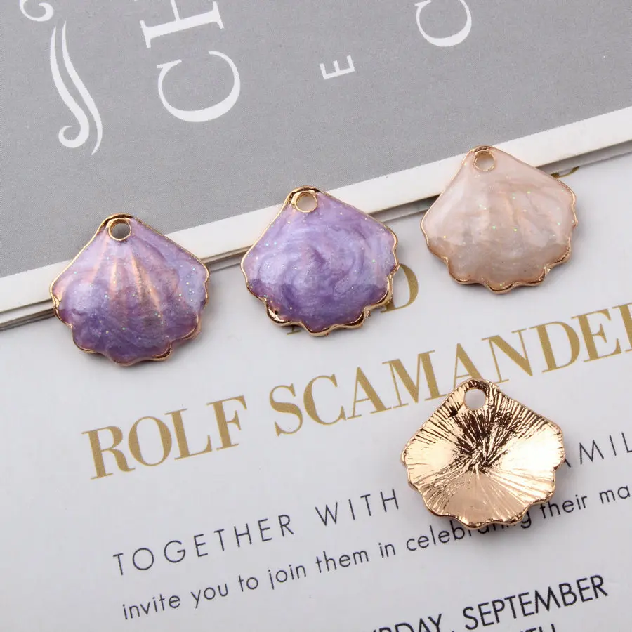10pcs/lot Drop Oil Pearlescent Scallop Alloy Jewelry Accessories DIY Making Bracelet Hair Accessories Material Enamel Pendant
10pcs/lot Drop Oil Pearlescent Scallop Alloy Jewelry Accessories DIY Making Bracelet Hair Accessories Material Enamel Pendant