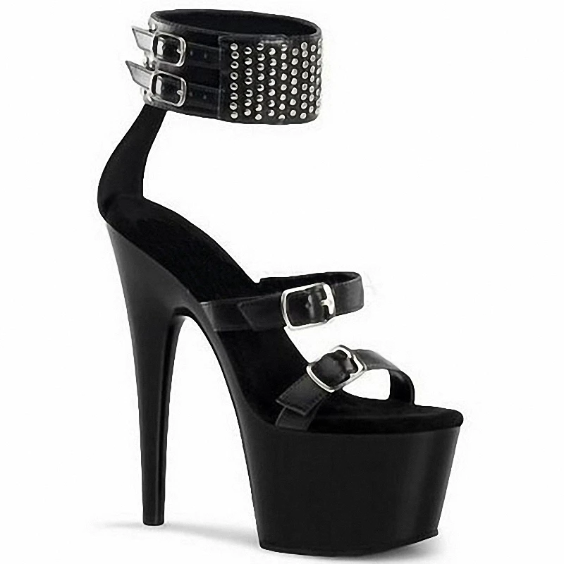 Gothic Rivet Thick Platform Sandals Women Sexy High Stripper Heels Punk 7 Inches Shallow 17CM Fetish Props Fashion Trend Paint
Gothic Rivet Thick Platform Sandals Women Sexy High Stripper Heels Punk 7 Inches Shallow 17CM Fetish Props Fashion Trend Paint