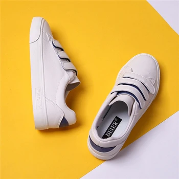 Comfortable Wild Casual Shoes Fashion Leather Velcro White Women Sneakers 2020 Spring New Trendy Motion Breathable Shoes Female
Comfortable Wild Casual Shoes Fashion Leather Velcro White Women Sneakers 2020 Spring New Trendy Motion Breathable Shoes Female