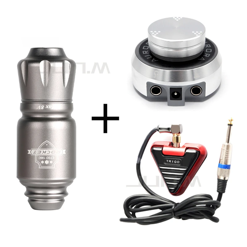 Complete Professional Tattoo Machine Set Rocket Mini Automatic Tattoo Pen Silver Color Tattoo Power Supply Triangle Foot Pedal
Complete Professional Tattoo Machine Set Rocket Mini Automatic Tattoo Pen Silver Color Tattoo Power Supply Triangle Foot Pedal