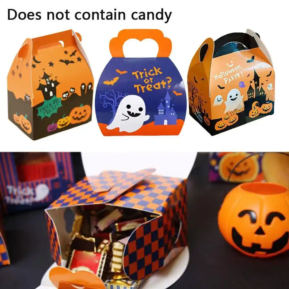 halloween paper gift box trick or treat candy boxes bag ghost