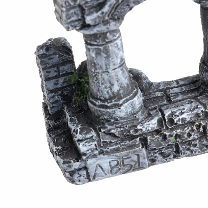 6 Resin Aquarium Roman Column Decoration Aquatic Artificial Ancient Ruins Column Decoration Fish Tank Stone Cave Rock Decor