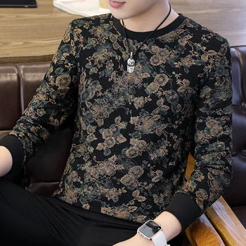 2019 autumn and winter new men's casual color matching letter round neck long-sleeved T-shirt
2019 autumn and winter new men's casual color matching letter round neck long-sleeved T-shirt