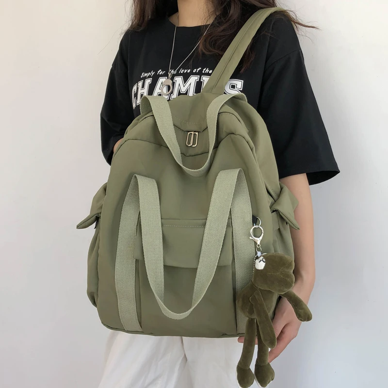 Fashion New Solid Color Women'S Waterproof Nylon Backpack Simple School Bag For Teenage Girl Shoulder Travel Bag School Backpack
Fashion New Solid Color Women'S Waterproof Nylon Backpack Simple School Bag For Teenage Girl Shoulder Travel Bag School Backpack