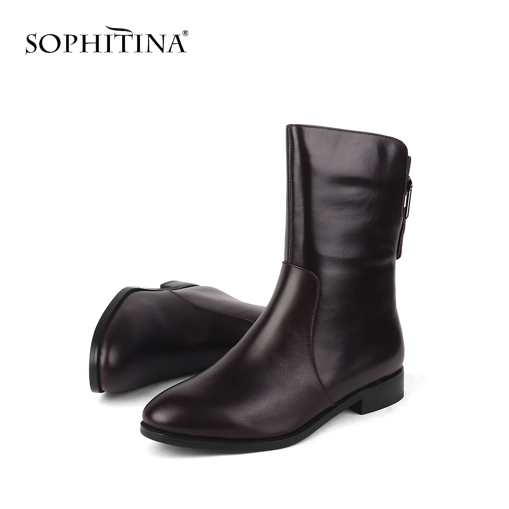 SOPHITINA New Women's Boots High Quality Genuine Leather Comfortable Round Toe Square Heel Solis Shoes Fashion Design Boots C210
SOPHITINA New Women's Boots High Quality Genuine Leather Comfortable Round Toe Square Heel Solis Shoes Fashion Design Boots C210