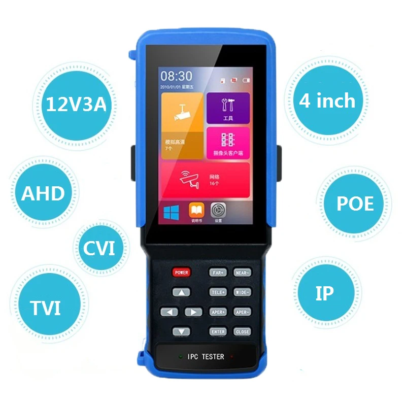 IPC 9310/9310S wifi 4.3'' 5 in one Touchscreen CCTV Tester for IPC/Analog Camera,IPC 1080P, AHD,CVI,TVI,BNC Network Cable Tester
IPC 9310/9310S wifi 4.3'' 5 in one Touchscreen CCTV Tester for IPC/Analog Camera,IPC 1080P, AHD,CVI,TVI,BNC Network Cable Tester
