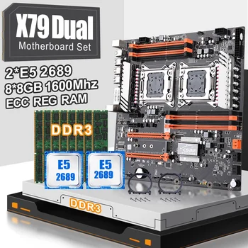 JINGSHA X79 Dual CPU Motherboard Set with 2PCS E5 2689 8 Core 16 Threads And 8× 8GB=64GB 1600MHz DDR3 ECC REG Memory
JINGSHA X79 Dual CPU Motherboard Set with 2PCS E5 2689 8 Core 16 Threads And 8× 8GB=64GB 1600MHz DDR3 ECC REG Memory
