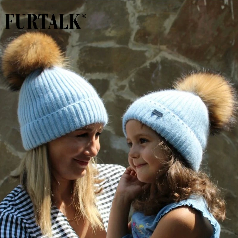 FURTALK winter rabbit fur pom pom hats for women warm knit skullies hat beanie for girls
FURTALK winter rabbit fur pom pom hats for women warm knit skullies hat beanie for girls