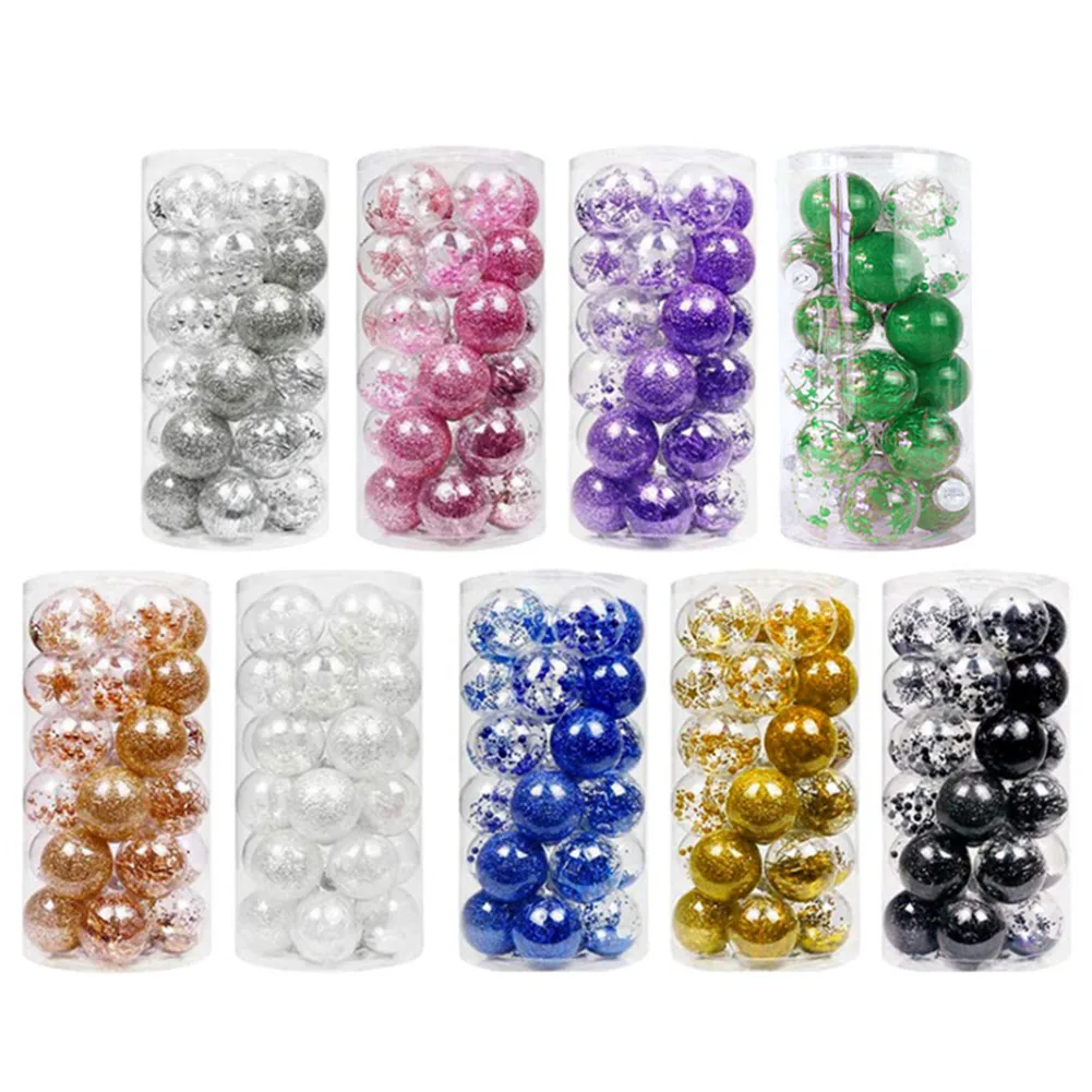 24pc 6cm Glitter Ball Christmas Glitter Baubles Xmas Tree Ball Decoration Hanging With Storage Box Party Supplies
24pc 6cm Glitter Ball Christmas Glitter Baubles Xmas Tree Ball Decoration Hanging With Storage Box Party Supplies