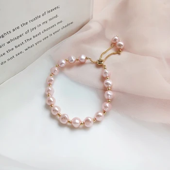 Fashion Jewelry Beads Bracelet Hot Selling Sweet Korean Style Pink Simulated Pearls Bracelet For Women Girl Gifts New
Fashion Jewelry Beads Bracelet Hot Selling Sweet Korean Style Pink Simulated Pearls Bracelet For Women Girl Gifts New