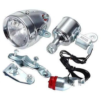 Iztoss 12V 6W Motorized Bicycle Head Tail Lamp Friction Generator Dynamo Light Kit Suit
Iztoss 12V 6W Motorized Bicycle Head Tail Lamp Friction Generator Dynamo Light Kit Suit