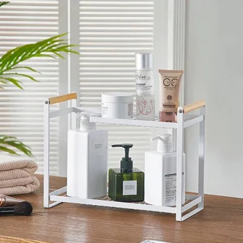 Housewares Kitchen Wrought Iron Condiment Shelf Bathroom Cosmetic Bottle Canister Rack Double Solid Wood Handle Finishing Rack
Housewares Kitchen Wrought Iron Condiment Shelf Bathroom Cosmetic Bottle Canister Rack Double Solid Wood Handle Finishing Rack