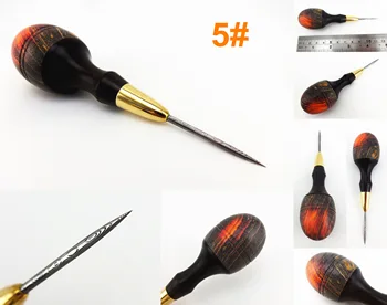 Leather Craft Swiss Damascus Steel Colored Wood Handle Round Awl Tool - Sewing Stitching Carving Stamping Knife Cutter Punch
Leather Craft Swiss Damascus Steel Colored Wood Handle Round Awl Tool - Sewing Stitching Carving Stamping Knife Cutter Punch