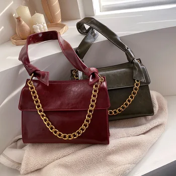Woman Handbags Top Brand Designers European Elegant Oil Leather Lady PU Leather Shoulder Bag High Quality Fashion Chain Tote Bag
Woman Handbags Top Brand Designers European Elegant Oil Leather Lady PU Leather Shoulder Bag High Quality Fashion Chain Tote Bag
