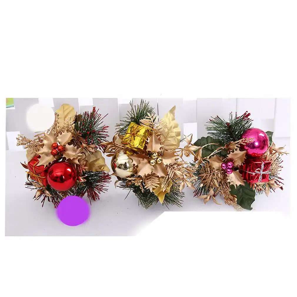 christmas tree decorations 16cm ball gift bag flower wreath
