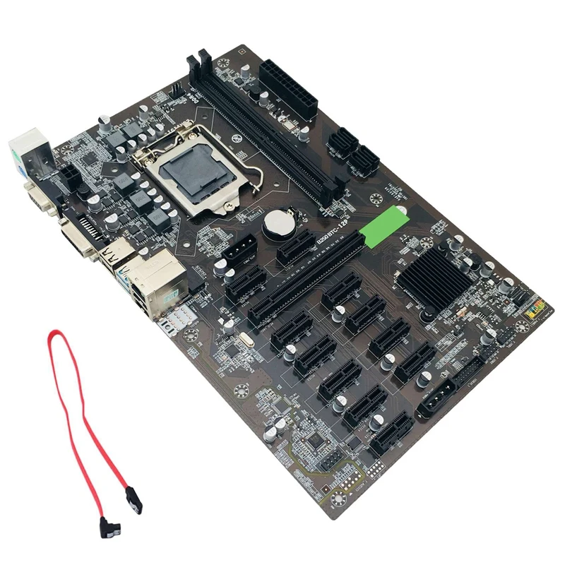 Фото Материнская плата B250 BTC для майнинга LGA 1151 DDR4 12x слот графической карты SATA3.0 USB3.0