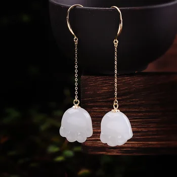 Personal quality silver manufacturer direct sales fashion earrings City 18K Gold women's Hetian jade earrings contented
Personal quality silver manufacturer direct sales fashion earrings City 18K Gold women's Hetian jade earrings contented