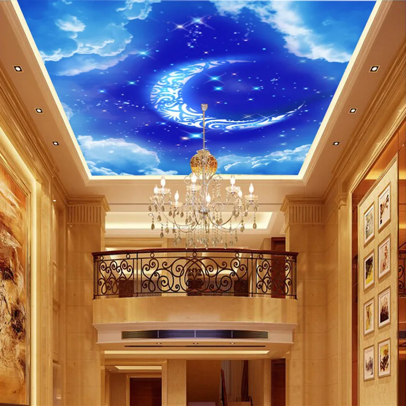Customizable Large Mural Non-woven Wallpaper Moon Room Wallpaper Hotel Living Room Ceiling Blue Sky
Customizable Large Mural Non-woven Wallpaper Moon Room Wallpaper Hotel Living Room Ceiling Blue Sky