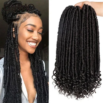 Glamo 16"-20'' Goddess Faux Locs Crochet Hair Extensions Synthetic Crochet Braids Dread Locs Curly Hair Braiding Hair
Glamo 16"-20'' Goddess Faux Locs Crochet Hair Extensions Synthetic Crochet Braids Dread Locs Curly Hair Braiding Hair