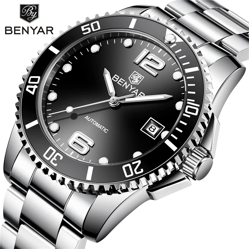 Relogio Masculino BENYAR Brand Men Military Wristwatch Luxury Waterproof Automatic Mechanical Watch Army Clock Reloj Hombre 2019
Relogio Masculino BENYAR Brand Men Military Wristwatch Luxury Waterproof Automatic Mechanical Watch Army Clock Reloj Hombre 2019