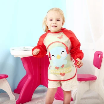Children's smock long-sleeved waterproof kindergarten eating clothes baby anti-dressing paintings coats 1-3-5 years old 
Children's smock long-sleeved waterproof kindergarten eating clothes baby anti-dressing paintings coats 1-3-5 years old