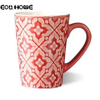 500ml European Glazed Ceramic Mug Large Capacity Reaction Glaze Geometric Pattern Simple Style Office Water Tea Coffee Cup Gifts
500ml European Glazed Ceramic Mug Large Capacity Reaction Glaze Geometric Pattern Simple Style Office Water Tea Coffee Cup Gifts