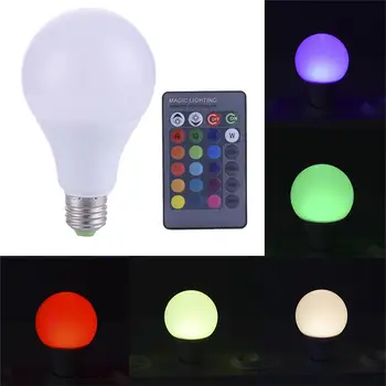 E27 LED 3/5/10W 16 Color Changing Magic Bulb 85-265V RGB Remote Smart Light lamp Dimmable Memory + IR Remote Control
E27 LED 3/5/10W 16 Color Changing Magic Bulb 85-265V RGB Remote Smart Light lamp Dimmable Memory + IR Remote Control