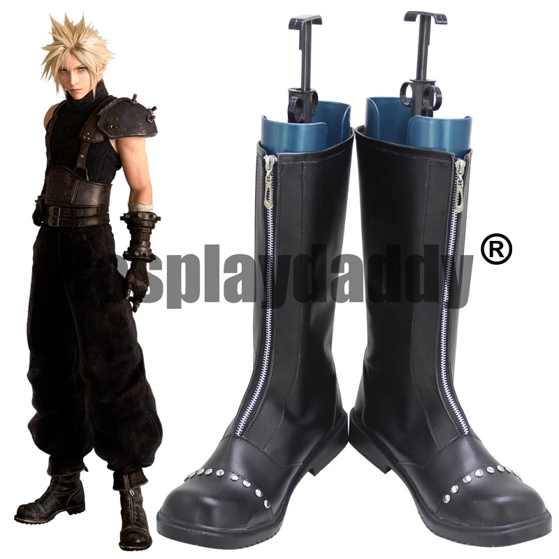 

Final Fantasy VII 7 Remake Nibelheim AVALANCHE Member Cloud Strife Game Cosplay Shoes Boots X002