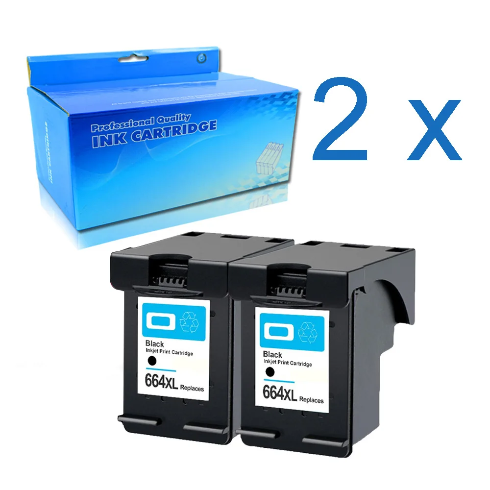 

2BK 664XL Ink Cartridge compatible for hp 664 hp664 Deskjet 1115 2135 3635 2138 3636 3638 4535 4536 4538 4675 4676 printer