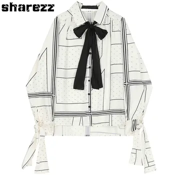 Sharezz Spring 2020 New Plaid Print Bow Single Breasted Shirt Women Long Sleeve Lapel Shirt Womens Tops And Blouses Fashion
Sharezz Spring 2020 New Plaid Print Bow Single Breasted Shirt Women Long Sleeve Lapel Shirt Womens Tops And Blouses Fashion
