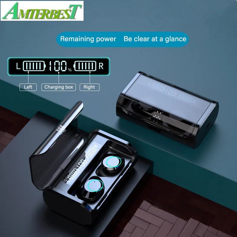 AMTERBEST G06 TWS Wireless Bluetooth Earphones Power Display Touch Control Sport Stereo Earbuds Headset with 4000mA Chargr Box
AMTERBEST G06 TWS Wireless Bluetooth Earphones Power Display Touch Control Sport Stereo Earbuds Headset with 4000mA Chargr Box