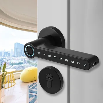 Smart Fingerprint password Lock with mechanical key Electric biometrics code number Door Lock
Smart Fingerprint password Lock with mechanical key Electric biometrics code number Door Lock