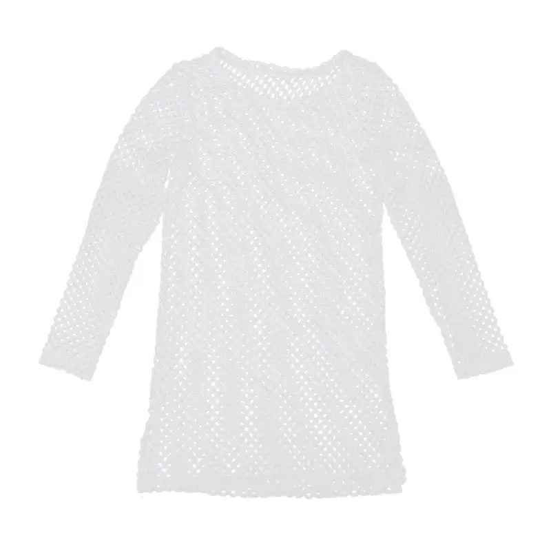 Women Sexy Mesh Hollow Crochet Long Sleeve Swim Wear Bikini Cover Up Beach Dress- White Size:L
Women Sexy Mesh Hollow Crochet Long Sleeve Swim Wear Bikini Cover Up Beach Dress- White Size:L