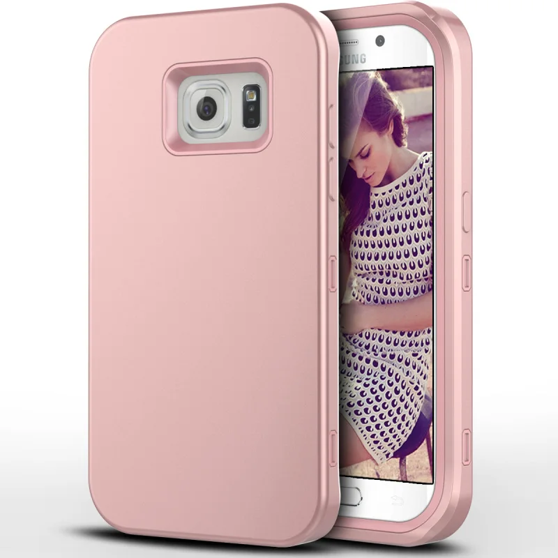 Hard Case For SamsungS6 Case Rose Gold color 2in 1 Cover For SamsungS6edge Shockproof Protect Case Cover Funda gift for girls
Hard Case For SamsungS6 Case Rose Gold color 2in 1 Cover For SamsungS6edge Shockproof Protect Case Cover Funda gift for girls