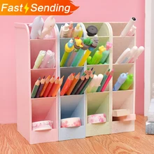 JIANWU mode créative oblique porte-stylo tige de blé style coréen multi-fonction boîte de rangement de bureau bureau papeterie Kawaii(China)